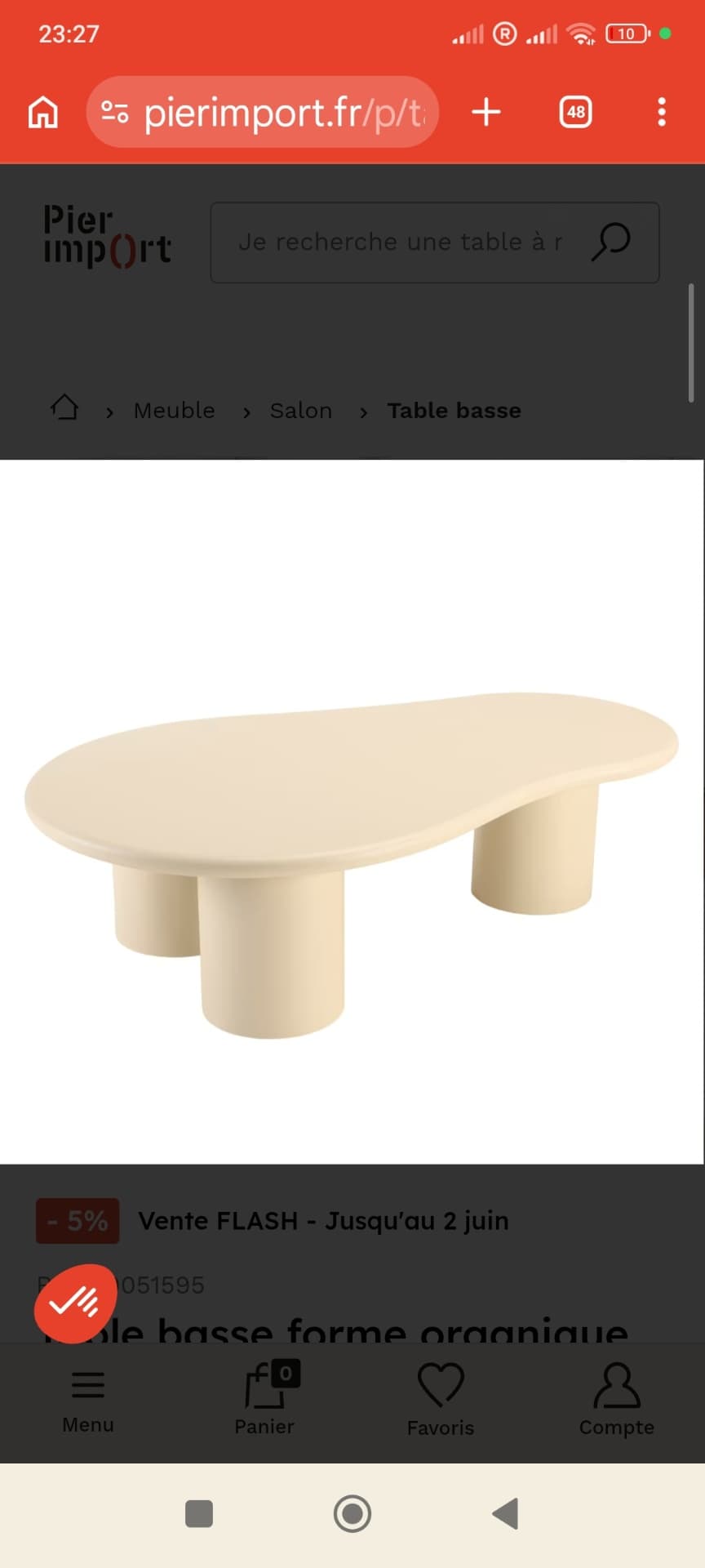 Recherche table similaire en location pour la semaine